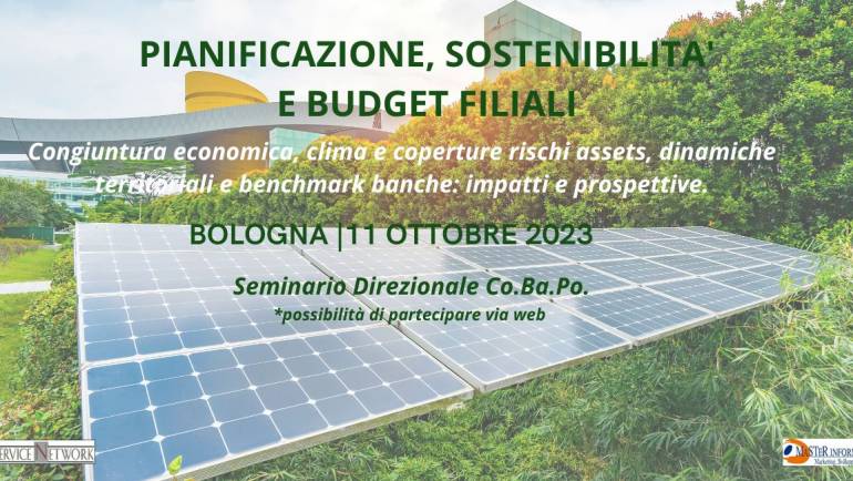 Pianificazione, Sostenibilità e Budget Filiale- 11 Ottobre 2023- Atti del Seminario